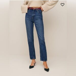 Reformation Liza Ultra High Rise Straight Jeans, Size 29